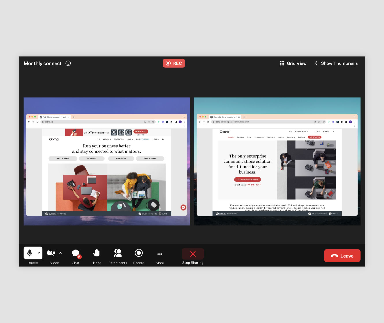 Seamless communications