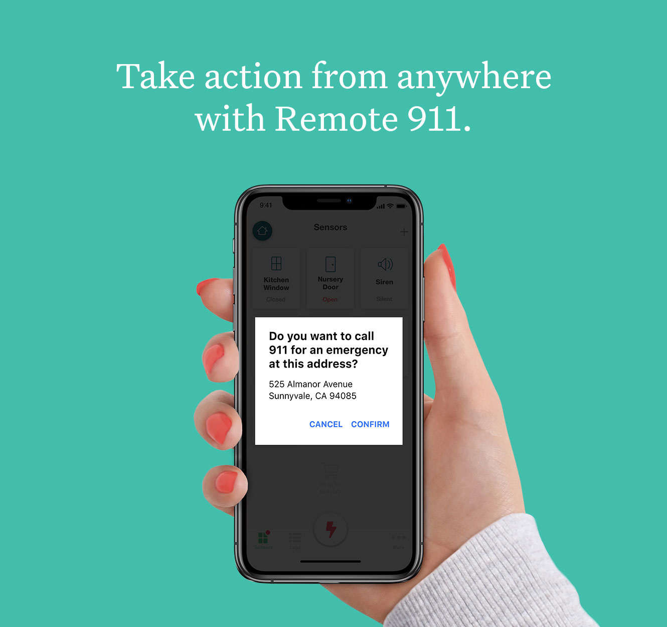 Ooma Home Security Mobile App Dashboard C.