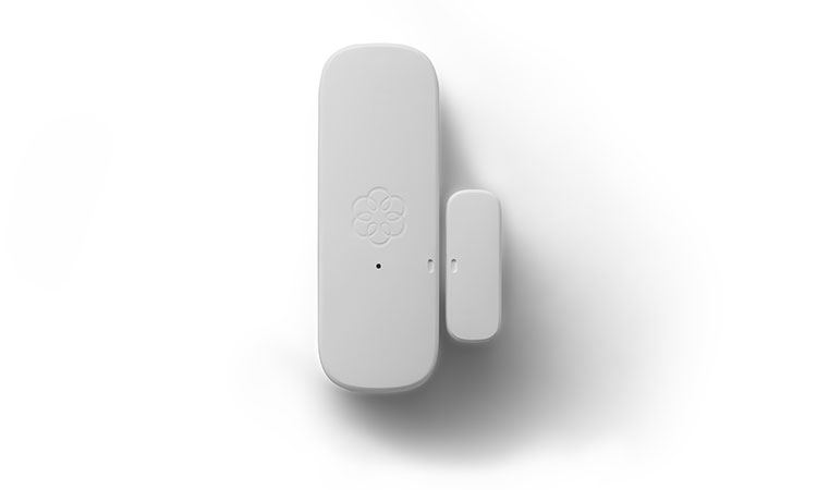 Door and window sensor in white.