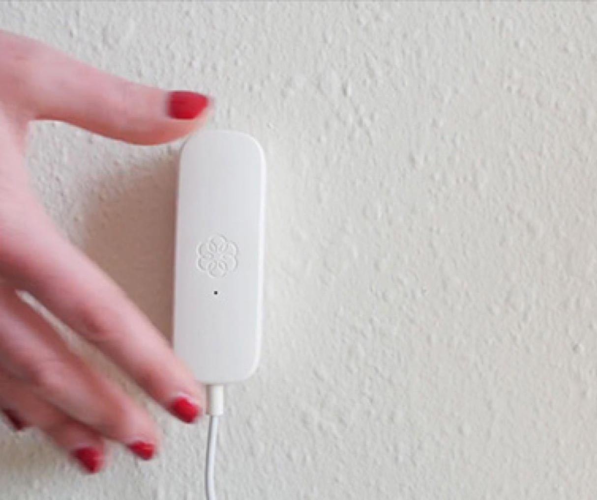 Video image of sensor mounting on wall.