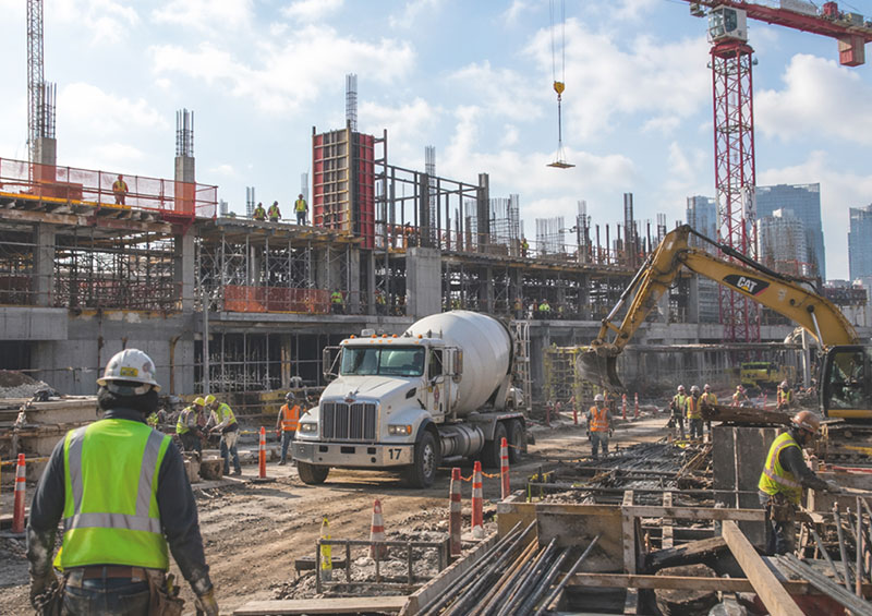 Construction project manager on the job site