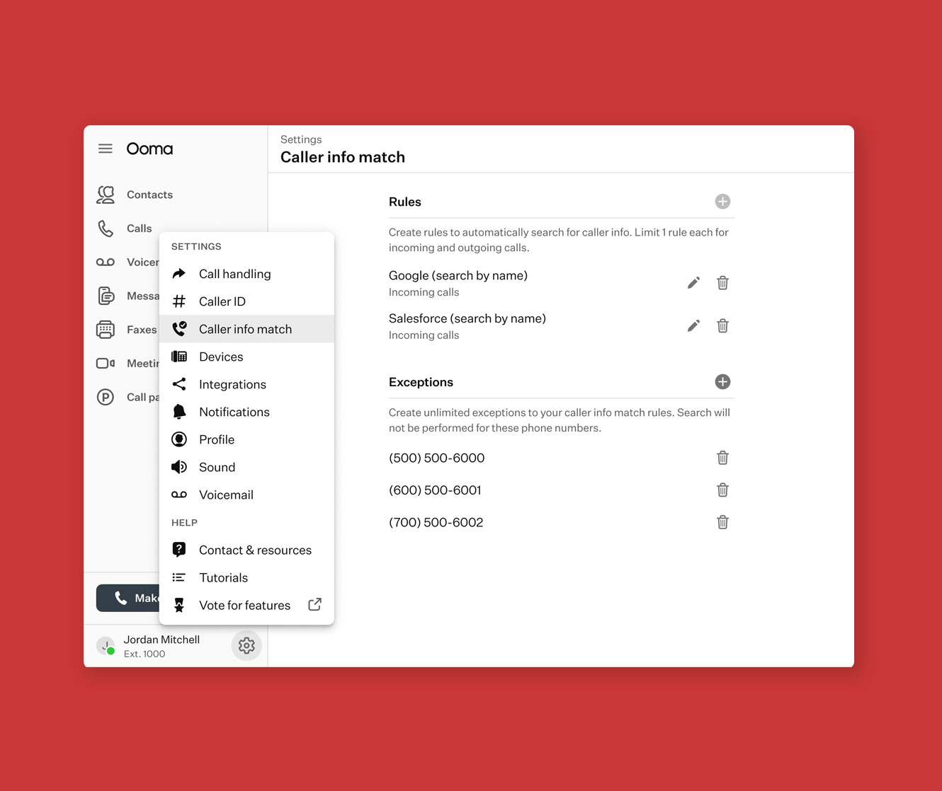 caller info match - crm