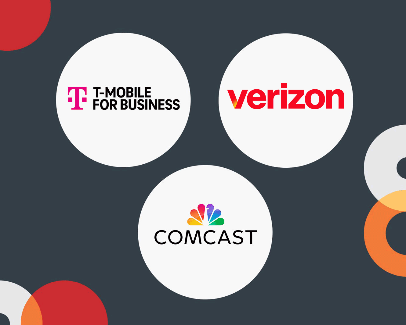 Carriers - Verizon, Comcast, T-Mobile