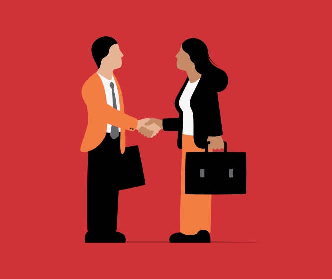 Drive customer Loyalty image - Two person shaking hands image