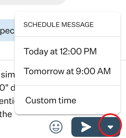 schedule message