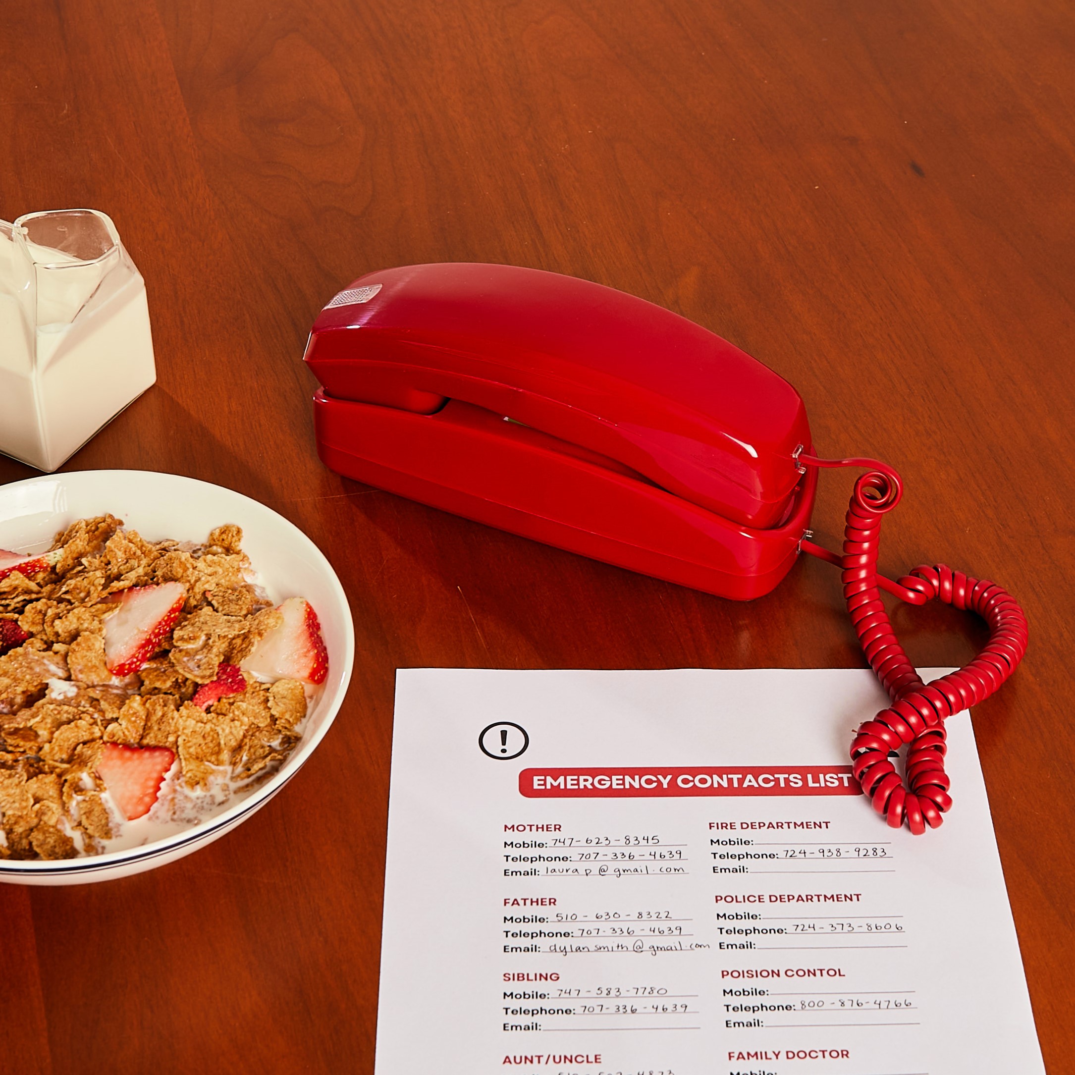 An image of Ooma Telo with Retro White Phone on a table.