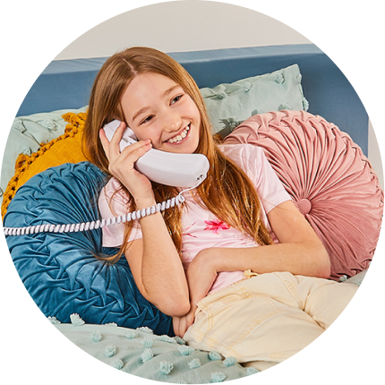 Child talking on MyPhone