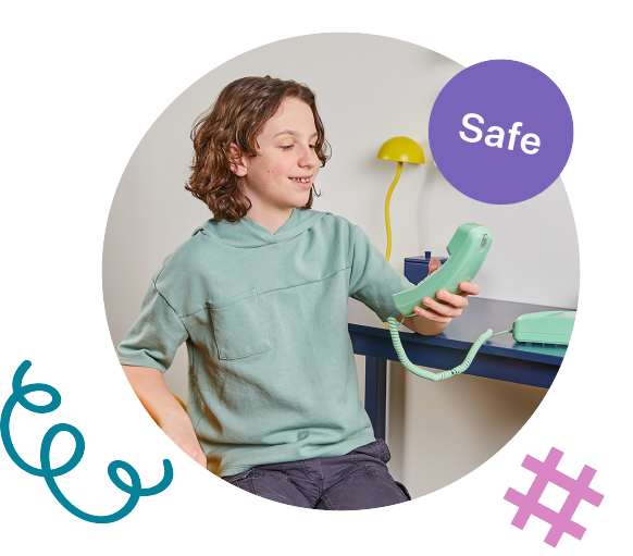 Child holding a phone