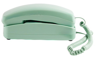 Green retro trimline phone