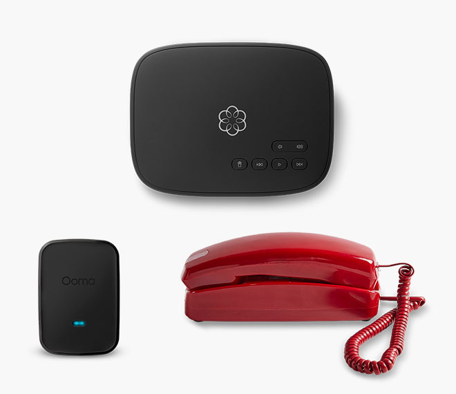 Ooma Telo Red Phone Bundle