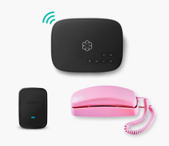 Ooma Telo Pink Phone Bundle